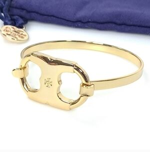 Tory Burch Gemini Link I.D. Gold Bangle NWT